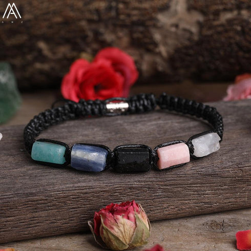 Natural Tourmaline Woven Bracelet